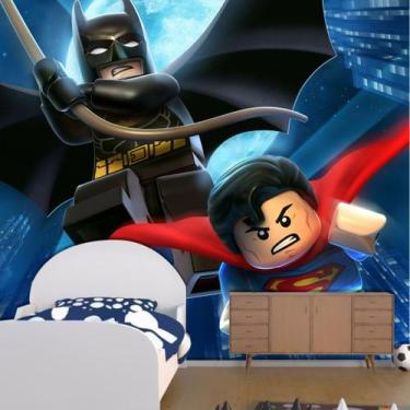 Imagem de Papel de Parede Adesivo, Superman e Batman Lego - Final Decor