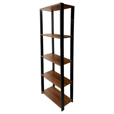 Imagem de Estante Arara Alta Estilo Industrial Madeira Amadeirado Nogal REALME
