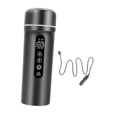 Imagem de Bothyi 12v 24v chaleira de carro caldeira de água caldeira de aço inoxidável copo isolado copo de água de calor elétrico para trabalho de bebidas de chá