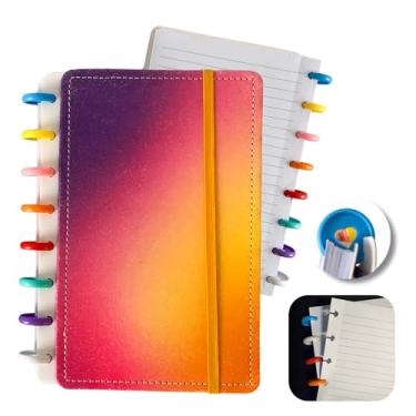 Imagem de Caderno Escolar Criativo De Disco Inteligente Capa Dura Escolar - ECOMLAR® (Tons ROSA)