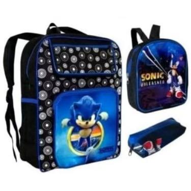 Imagem de Mochila Escolar De Menino Com Estojo E Lancheira Escolar - sem marca