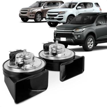 Imagem de Par Buzina Trailblazer 2013 A 2024 Am80Sx H & L Conector Uscar Agudo Grave 12V Caracol 2 Terminais