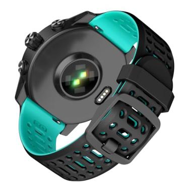 Imagem de MYSNBKN Pulseira de relógio compatível com Coros Pace 2/Apex 42 mm/Apex 2, pulseira esportiva de silicone de liberação rápida de 20 mm, pulseira respirável para mulheres e homens