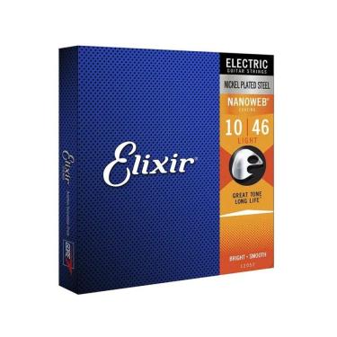 Imagem de Encordoamento Guitarra 010 Elixir Nanoweb Light 12052 Made in USA