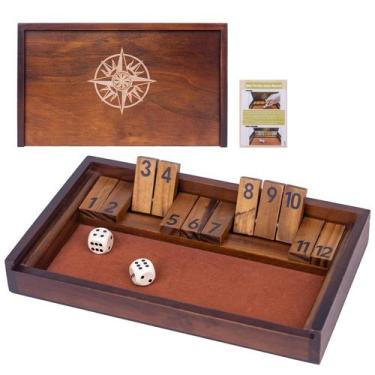Imagem de Jogo Shut The Box WodGod atualizado com 12 números de madeira