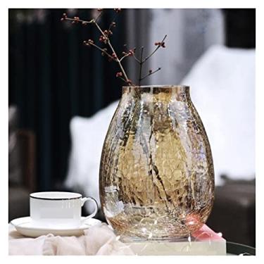 Imagem de Vaso Vaso pequeno retrô estilo francês de luxo, minoria de cristal, flores hidropônicas, decoração de sala de estar, vidro transparente estilo europeu Vaso de flores(Pequeno)