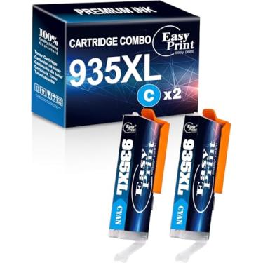 Imagem de Cartucho de tinta de substituição EASYPRINT 934 935 compatível com HP 934XL 935XL, pacote combo compatível com HP Officejet Pro 6830 6230 6835 6812 6815 6820 6220 6800 (2 ciano)