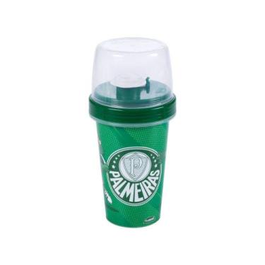 Imagem de Mini Shakeira Infantil Tampa Giratória Palmeiras 320ml - Plasútil, Pal
