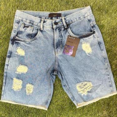 Imagem de Bermuda Jeans Masculina Jeans Destroyed Estiloso Confortável Premium I