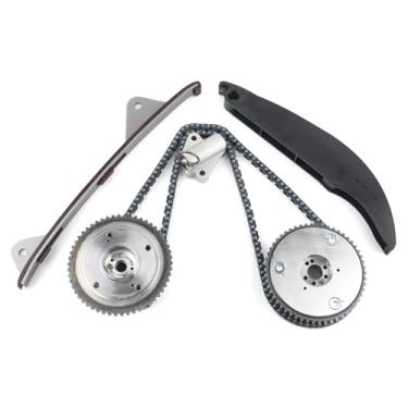 Imagem de MUCO Kit de corrente de distribuição de motor 6 peças 24350-2E700 com roda dentada VVT compatível com Hyundai Elantra Kona V-elo-ster 2017-2021 Kia Forte 2.0 2017-2022 W/Cam Phaser Roda dentada