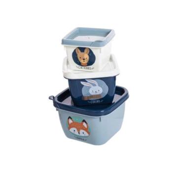 Imagem de Kit 3 Potes Conjunto Infantil Lanches Papinha Plasutil, Bichinhos