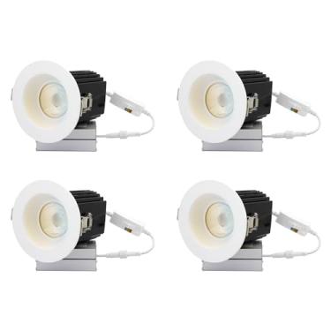 Imagem de Sunlite Luminária De Embutir Led Redonda Regressiva De 4 Polegadas, 18 Watts, 1360 Lúmens, Sem Lâmpada, Cor Selecionável 27K/30K/35K/40K/50K, Irc 90, Regulável, Listada Na Etl, Compatível Com O Tít