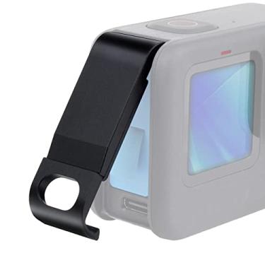 Imagem de GEPULY Porta lateral de substituição de alumínio para GoPro Hero 13/12/11/10/9 preta, capa de bateria de passagem USB removível Tipo-C Porta de carregamento Clipe acessórios de peças de reparo