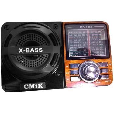 Imagem de Caixa De Som Portátil Mk1088 Rádio Mp3 Usb Am 9 Bandas - Cmik