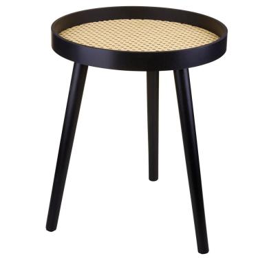 Imagem de Mesa de Apoio Redonda 38x48cm Hashtag Cazza Preta