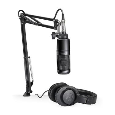 Imagem de Kit Audio-Technica AT2020PK Microfone AT2020 + Fone ATH-M20X + Suporte Ajustável