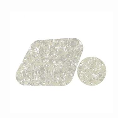 Imagem de ROZILO Placa de controle LP e placa de interruptor capa de cavidade Pickguard para Epiphone Les Paul envelhecido pérola fabricada na China