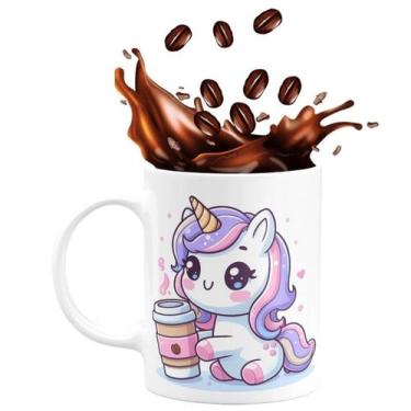 Imagem de Caneca de Porcelana Unicórnio Cute 325ml Getting Coffee - PRMUG