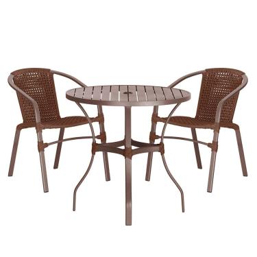 Imagem de 02 Cadeiras Floripa e Mesa Roma Trama 