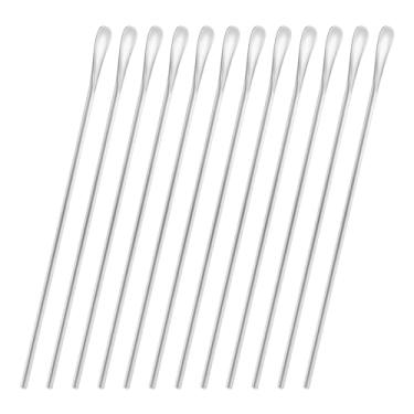 Imagem de luvtree 12 Peças 10 Pol/25,8 Cm Colher De Aço Inoxidável Para Mexer Café Reutilizável Coquetel Chá Gelado Bar Lavável Na Máquina Lavar Louça Prata Kit-Colher-Mexe-304-Si--10