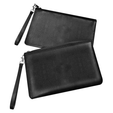 Imagem de Bolsa de dinheiro à prova de fogo de 3,537 °C, 2 peças, bolsas de documentos à prova de fogo, bolsa de dinheiro, bolsa de dinheiro com zíper e alça, adequada para documentos A5, inventário bancário