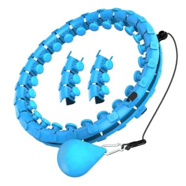 Imagem de NuFit Nutrition Hula Hoop Com Peso Inteligente Para Perda De Em Adultos, Anel Fitness 2 1 Exercícios Abdominais Femininos, 24 Nós Removíveis Giro Automático 360 Graus