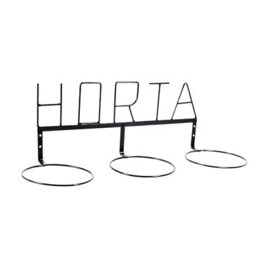 Imagem de Suporte para Vaso de Planta Parede com letreiro Horta em Ferro Feito à mão