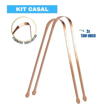 Imagem de 2 X Raspador Limpador De Língua Ayurveda De Cobre Puro Importado - YAS