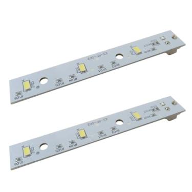 Imagem de SUNJCO 2 peças WR55X26671 placa de luz LED para refrigeradores de substituição compatível com GE GZS22IYNXHFS PSE25KBLJHTS PSE25KBLKHTS PSE25KGHEHBB PSE25KGHEHWW PSE25KSHEHSS PSE25KSHKHSS PSE25KYHBHFS