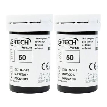 Imagem de Kit Tiras Reagentes medição de amostra no Sangue 100und G-TECH Lite