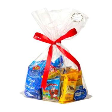 Imagem de Presente Kit café da manhã guloseimas e bebidas-19 itens - Genérica