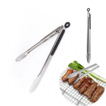 Imagem de Pegador Pinça Inox Carne Churrasco Culinário Universal 30 cm - Losan