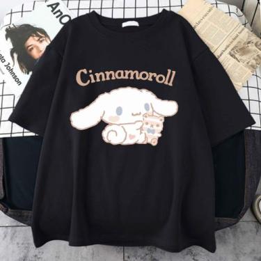 Imagem de Camiseta Cinnamoroll Unissex - sneko, Preto, XG