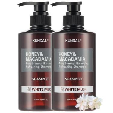 Imagem de Shampoo Kundal de Mel e Macadâmia Natural Almíscar Branco 500mL x2