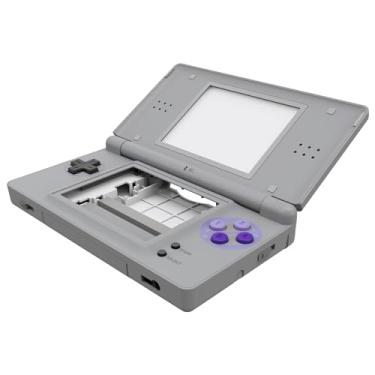 Imagem de eXtremeRate Capa de substituição completa estilo SNES clássico para Nintendo DS Lite, capa de console portátil personalizada com botões, lente de tela para Nintendo DS Lite NDSL - Console sem