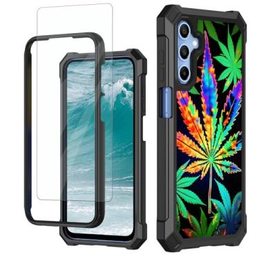 Imagem de GYSYSQSH Capa para celular Samsung Galaxy A16 5G de 6,7 polegadas com protetor de tela de vidro temperado de camada dupla TPU macio rígido PC bumper capa protetora resistente à prova de choque para