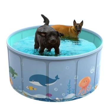 Imagem de Piscina Dobrável - Piscina Infantil para Exterior - Banheira Antiderrapante para Animais Brinquedo Interativo de Água para Praia Festas ao Ar Livre