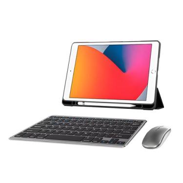Imagem de Teclado E Mouse Bluetooth Recarregável compatível com iPad 8ª Geração 