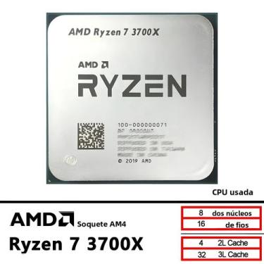Imagem de AMD usado Ryzen 7 3700X R7 3700X 3,6 GHz 65W 7NM L3 = 32M 100-00000007