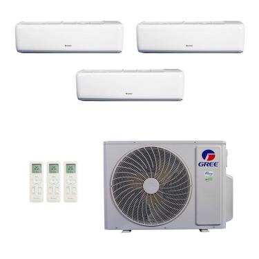 Imagem de Ar-Condicionado Multi Split Inverter Gree 30.000 (2x Evap HW 12.000 + 1x Evap HW 9.000) Quente/Frio 220V			