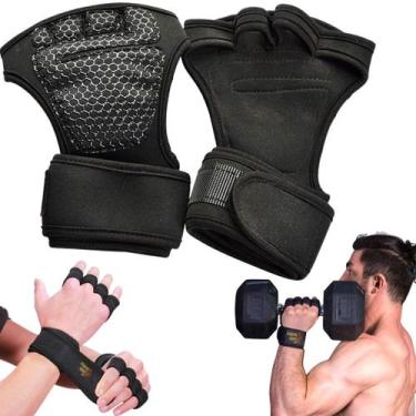 Imagem de Luva Academia Grip Hook Exercício Funcional Treino Feminina Masculina 