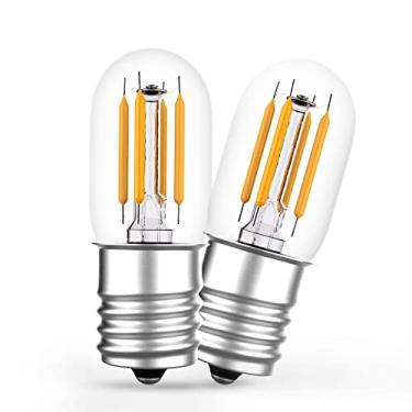 Imagem de Rohseson Lâmpadas de LED para eletrodomésticos, lâmpadas LED de geladeira equivalente a 40 W, lâmpadas à prova d'água de geladeira 2700K 5W base E17, listado na ETL, pacote com 2