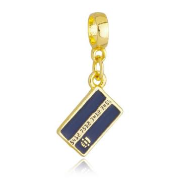 Imagem de Berloque Cartão Banhado a Ouro 18k - Work Semijoias