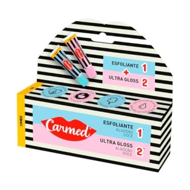 Imagem de Carmed Kit SOS Lábios Esfoliante + Ultra Gloss Brilho Aroma Algodão Doce 10g Cimed