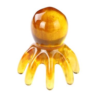 Imagem de MotiveTech Pente de massagem de polvo, presente de massagem no couro cabeludo, acupressão com cabo, ferramenta de meridianos, ferramenta de ponta para casa, CafÉ