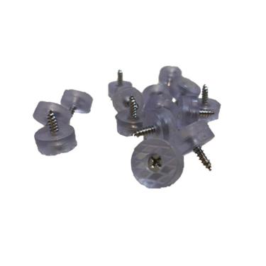 Imagem de Pé Madeira Silicone Transparente - Proteção Móveis - 50 Pçs