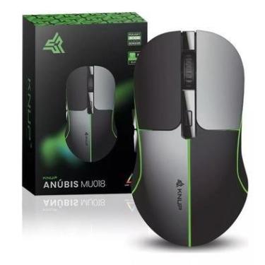 Imagem de Mouse Gamer Sem Fio Wireless Usb Bluetooth 1600 Dpi LED RGB Cor Preto/cinza