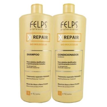 Imagem de Felps X Repair Bio Molecular Kit Shampoo e Condicionador 1L - Felps Pr