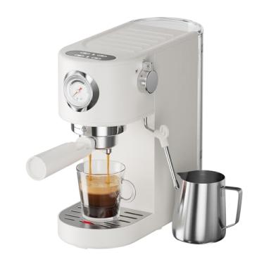 Imagem de JZ.CAFE Máquina de café expresso - cafeteira de 20 bar com espumador de leite, varinha a vapor, volume de copo ajustável, máquina de café expresso de 1,048 g para latte, cappuccino com tela sensível