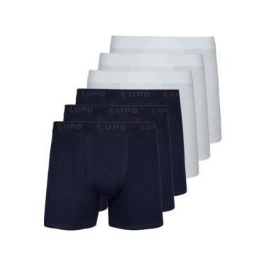 Imagem de Kit com 6 Cuecas Boxer Lupo 615-002 Colorido, Preto, M